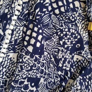 Lilly Pulitzer Fish Print Drawstring Shorts
